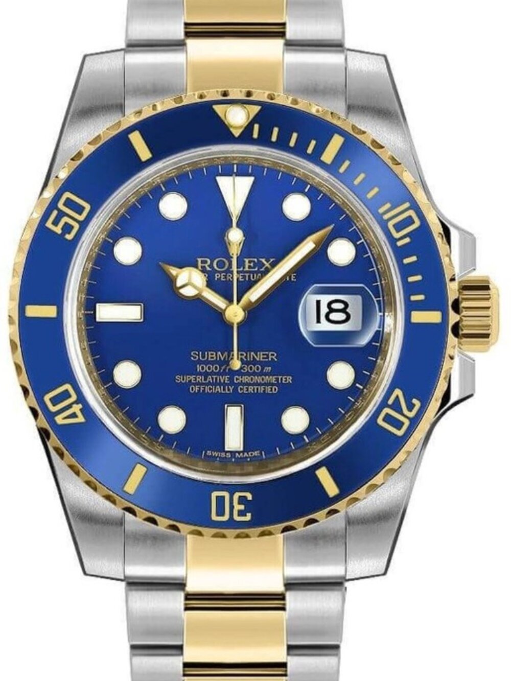 Rolex Submariner Blusey Blue Dial on Oyster Ref 116613LB